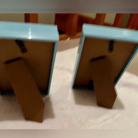 🔴 $2 Precious Moments Print Blue Gold Frame - Perfect for nursery or kids room - Picture 2 of 4